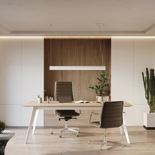 Κρεμαστό φωτιστικό LED Farge, Λευκό, 4000K, 120x8x150 cm