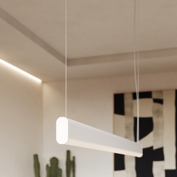 Κρεμαστό φωτιστικό LED Farge, Λευκό, 4000K, 120x8x150 cm