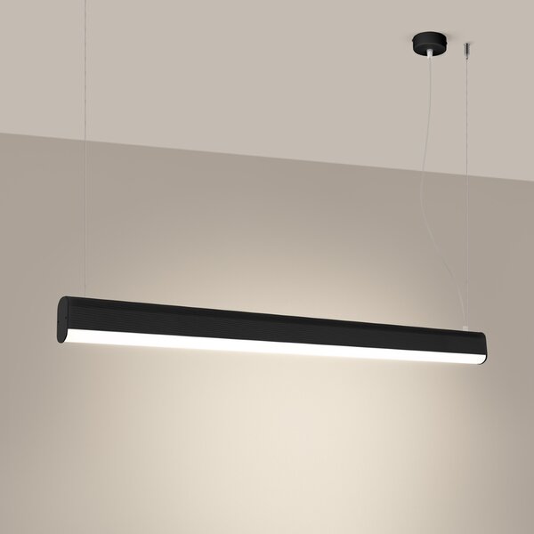 Κρεμαστό φωτιστικό LED Farge, Μαύρο, 3000K, 120x8x150 cm