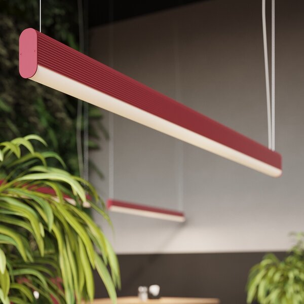 Κρεμαστό φωτιστικό LED Farge, Ροζ, 3000K, 120x8x150 cm