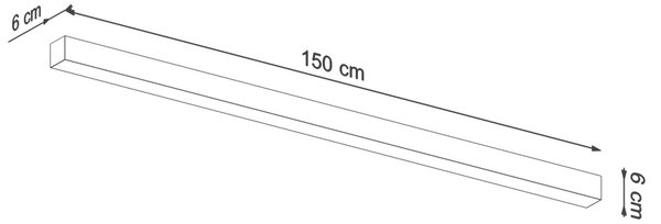 Πλαφονιέρα LED Pinne, Λευκή, 4000K, 150x6x6 cm
