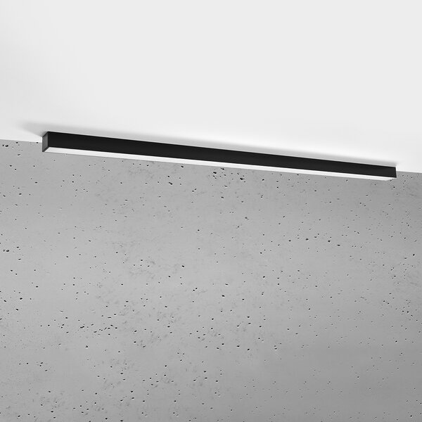 Πλαφονιέρα LED Pinne, Μαύρη, 3000K, 150x6x6 cm