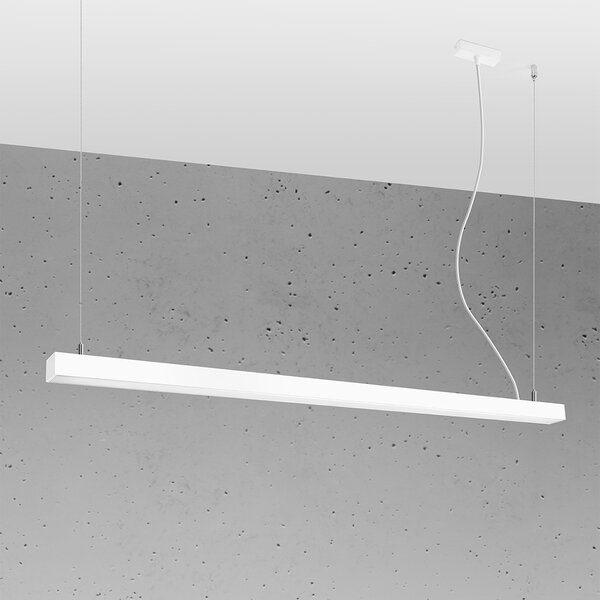 Κρεμαστό φωτιστικό LED Pinne, Λευκό, 4000K, 150x6x150 cm