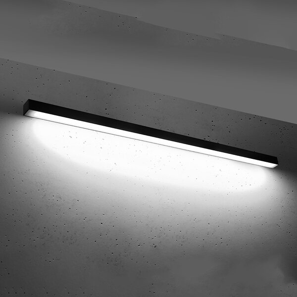 Φωτιστικό τοίχου LED Pinne, Μαύρο, 4000K, 150x6x6 cm
