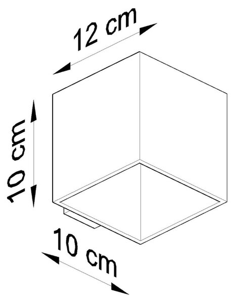 Φωτιστικό τοίχου Quad, Λευκό, 10x12x10 cm