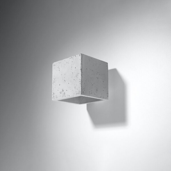 Φωτιστικό τοίχου Quad από σκυρόδεμα, Γκρι, 10x12x10 cm