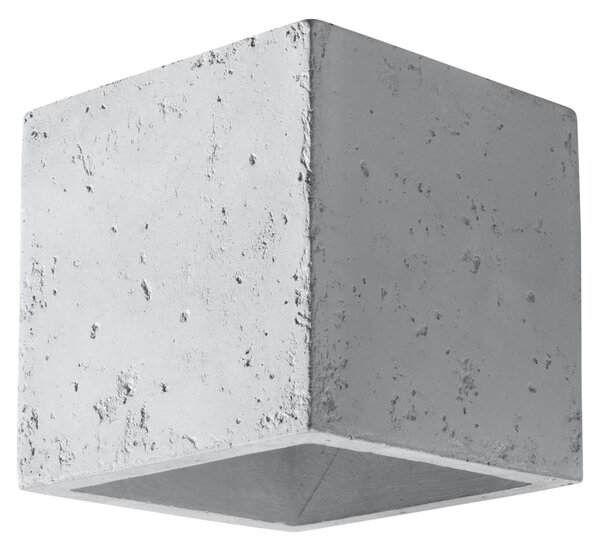 Φωτιστικό τοίχου Quad από σκυρόδεμα, Γκρι, 10x12x10 cm