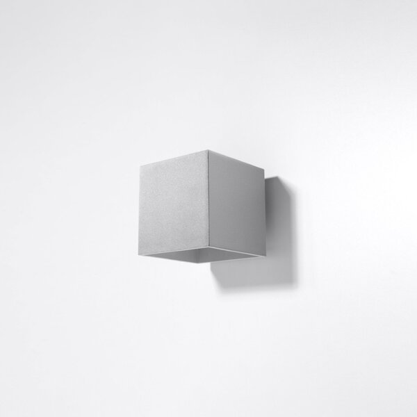 Φωτιστικό τοίχου Quad, Γκρι, 10x12x10 cm