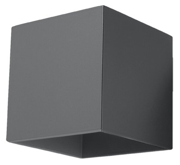 Φωτιστικό τοίχου Quad, Ανθρακί, 10x12x10 cm