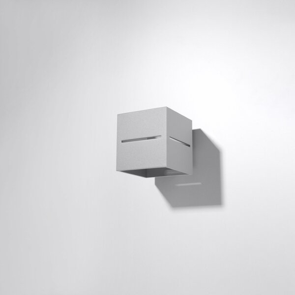 Φωτιστικό τοίχου Lobo, Γκρι, 10x12x10 cm
