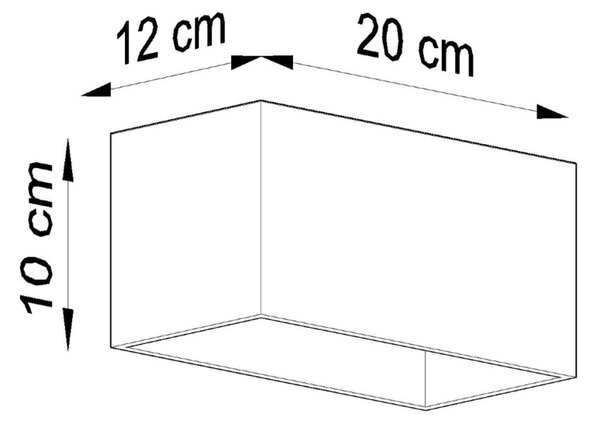Φωτιστικό τοίχου Quad, Μαύρο, 20x12x10 cm