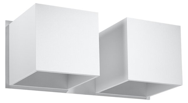 Φωτιστικό τοίχου Quad, Λευκό, 26x12x11 cm