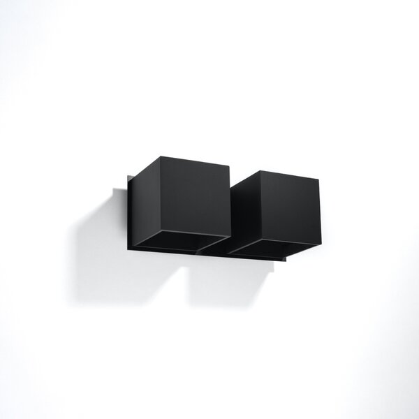 Φωτιστικό τοίχου Quad, Μαύρο, 26x12x11 cm