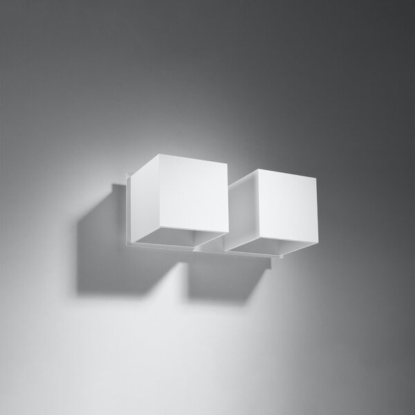 Φωτιστικό τοίχου Quad, Λευκό, 26x12x11 cm