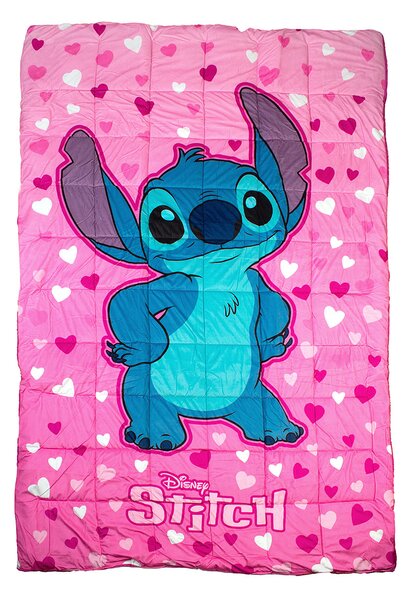 Κουβερτοπάπλωμα Μονό (160x250) Dimcol Lilo & Stitch Pink