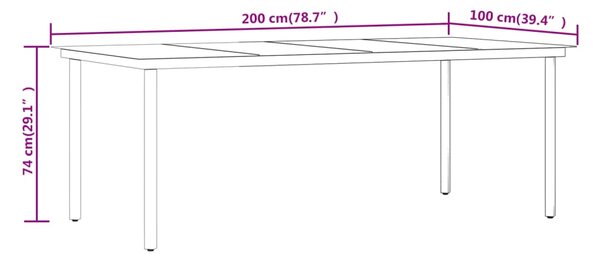 VidaXL Σετ Τραπεζαρίας Κήπου 9 Τεμαχίων Γκρι με Μαξιλάρια