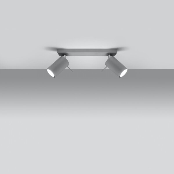 Πλαφονιέρα Ring, Γκρι, 30x6x16 cm