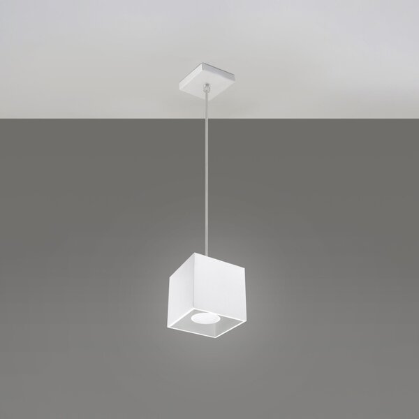 Κρεμαστό φωτιστικό Quad, Λευκό, 10x10x110 cm