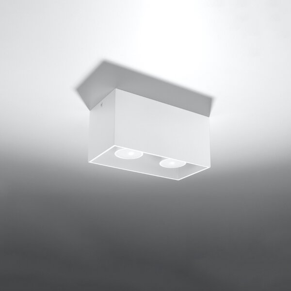 Πλαφονιέρα Quad, Λευκή, 20x10x10 cm