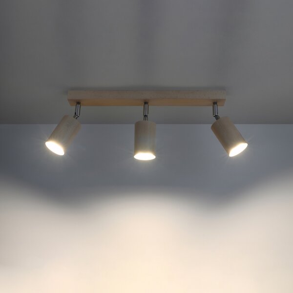 Ξύλινη πλαφονιέρα Berg, Φυσικό, 45x5x20 cm
