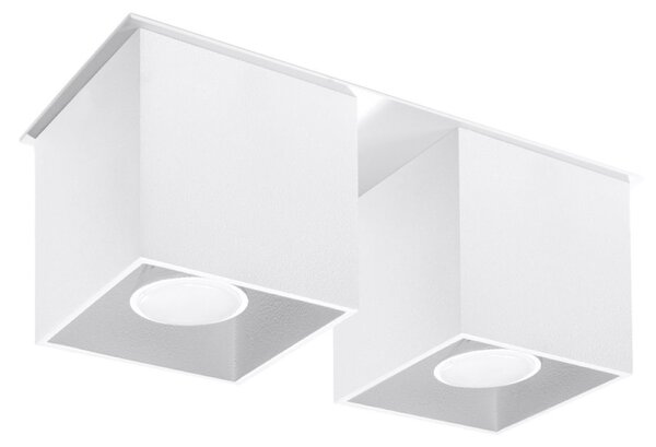 Πλαφονιέρα Quad, Λευκή, 26x11x12 cm