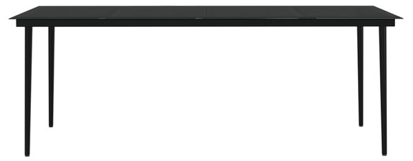 VidaXL Σετ Τραπεζαρίας Κήπου 9 τεμ Μαύρο με Μαξιλάρια