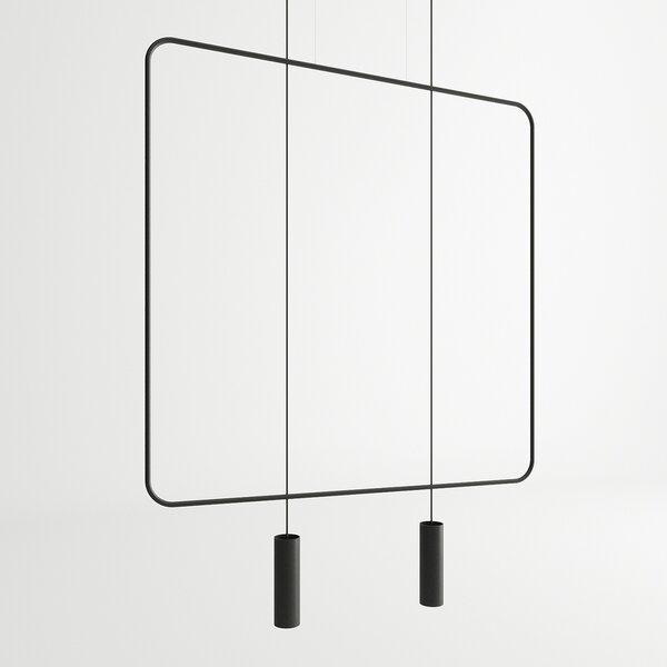 Κρεμαστό φωτιστικό Rana, Μαύρο, 100x6x200 cm