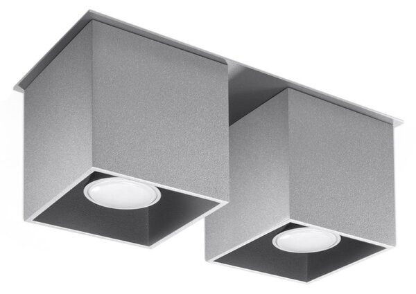 Πλαφονιέρα Quad, Γκρι, 26x11x12 cm