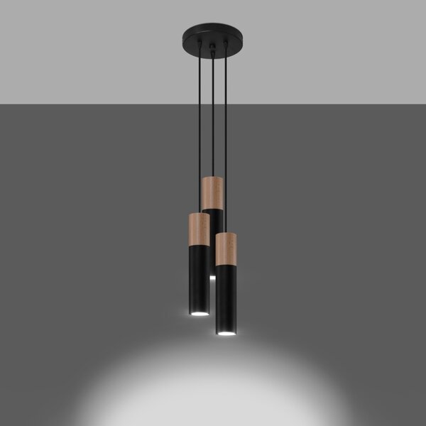 Κρεμαστό φωτιστικό GU10 Pablo V2 6x30, Φυσικό, 20x20x100 cm