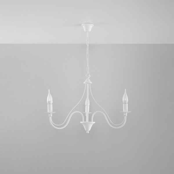 Πολυέλαιος 3 Minerwa, Λευκός, 60x60x80 cm