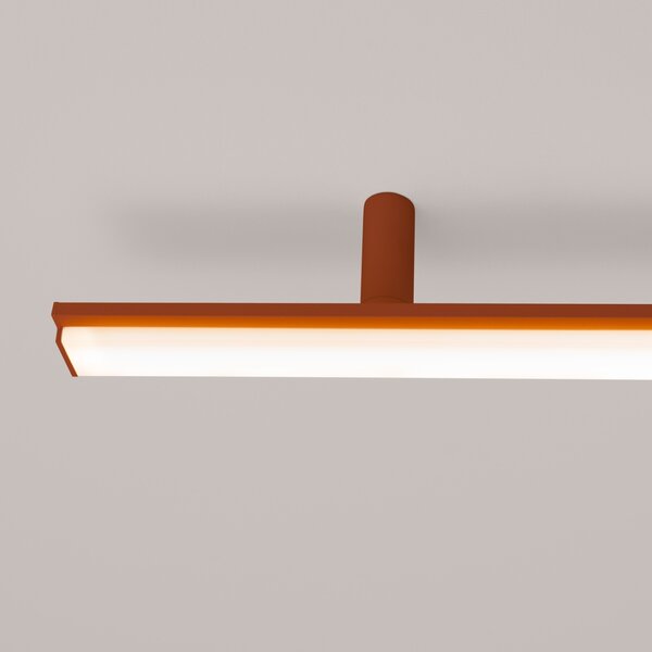 Πλαφονιέρα LED Lagom, Κόκκινη, 3000K, 181x4x7 cm