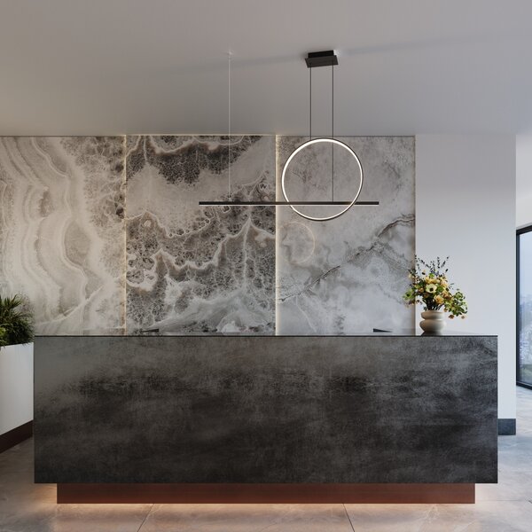 Κρεμαστό φωτιστικό LED Glad, Λευκό, 3000K, 120x20x212 cm
