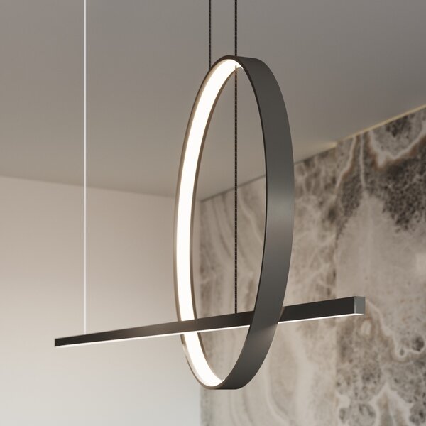 Κρεμαστό φωτιστικό LED Glad, Λευκό, 3000K, 120x20x212 cm