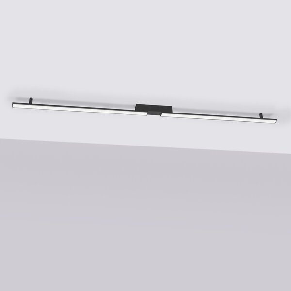 Πλαφονιέρα LED Lagom, Μαύρη, 4000K, 181x4x7 cm