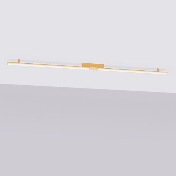 Πλαφονιέρα LED Lagom, Χρυσή, 4000K, 181x4x7 cm