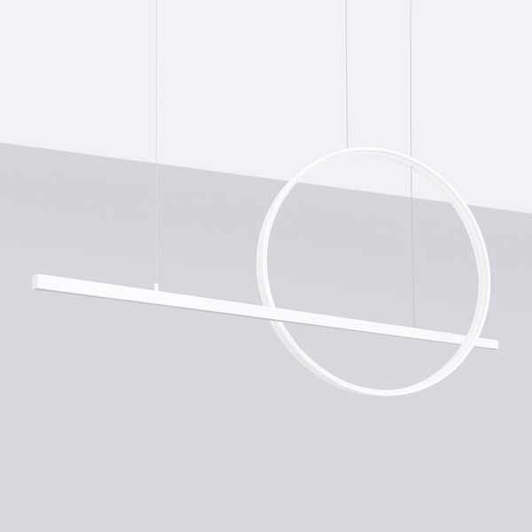 Κρεμαστό φωτιστικό LED Glad, Λευκό, 3000K, 120x20x212 cm