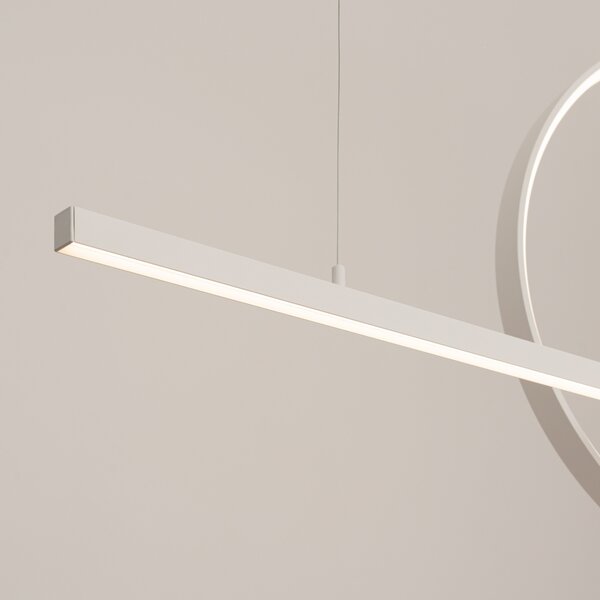 Κρεμαστό φωτιστικό LED Glad, Λευκό, 3000K, 120x20x212 cm
