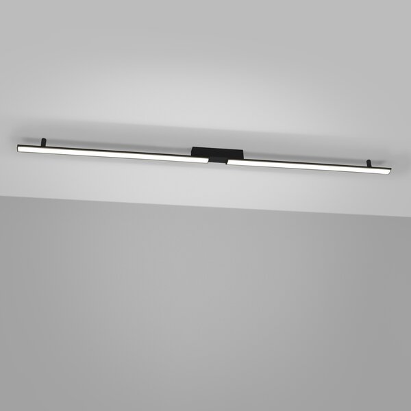 Πλαφονιέρα LED Lagom, Μαύρη, 4000K, 181x4x7 cm