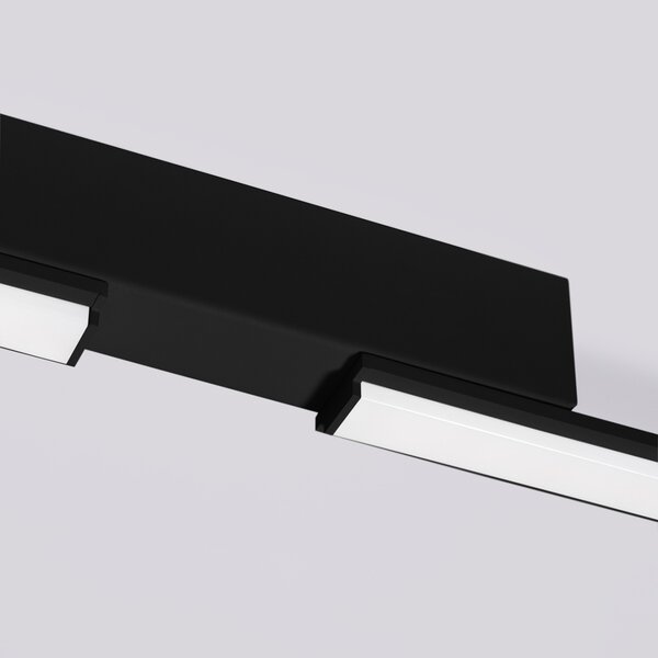Πλαφονιέρα LED Lagom, Μαύρη, 4000K, 181x4x7 cm