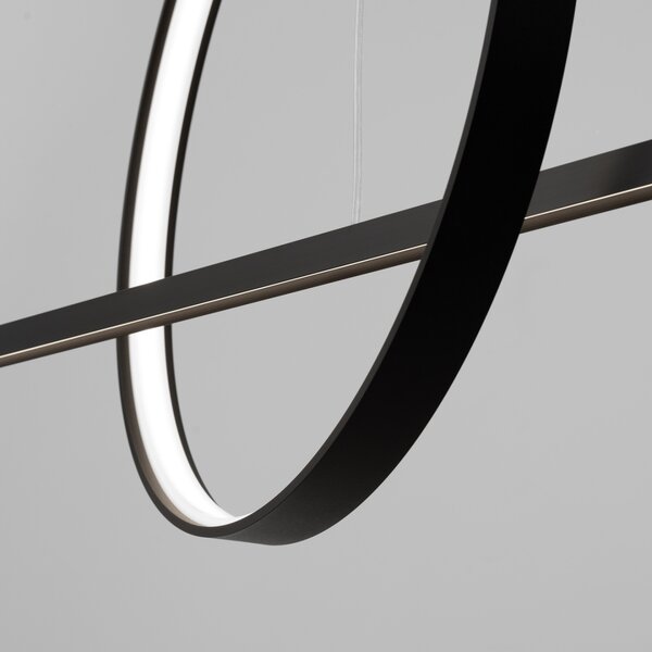 Κρεμαστό φωτιστικό LED Glad, Μαύρο, 4000K, 120x20x212 cm