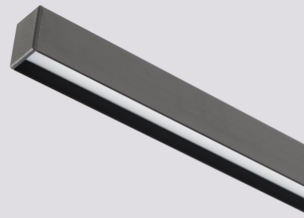 Κρεμαστό φωτιστικό LED Glad, Μαύρο, 4000K, 120x20x212 cm