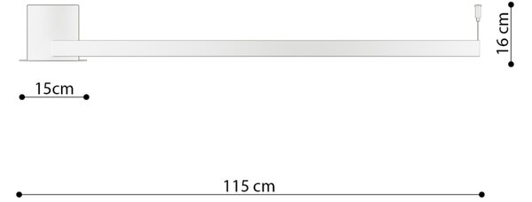 Πλαφονιέρα LED Rio 110, Κόκκινη, 3000K, 110x115x16 cm