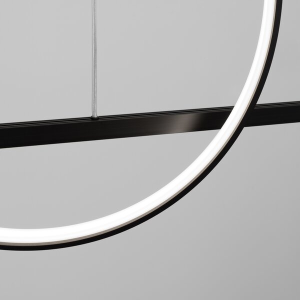 Κρεμαστό φωτιστικό LED Glad, Μαύρο, 4000K, 120x20x212 cm