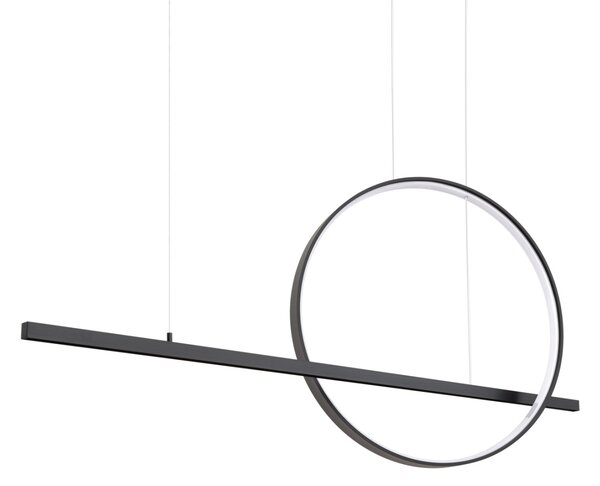Κρεμαστό φωτιστικό LED Glad, Μαύρο, 4000K, 120x20x212 cm