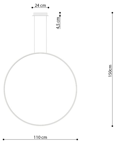 Κρεμαστό φωτιστικό LED Rio 110, Λαδί, 3000K, 110x16x150 cm