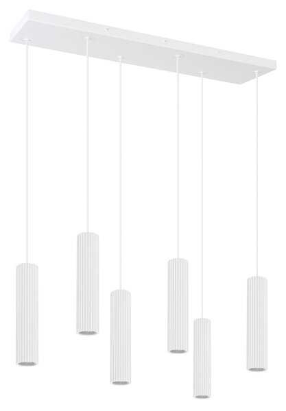 Κρεμαστό φωτιστικό LED Ivar 6L, Λευκό, 3000K, 80x20x200 cm