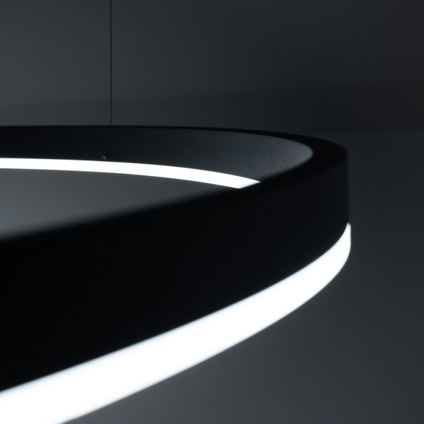 Πολυέλαιος LED Oda, Μαύρος, 3000K, 80x80x120 cm