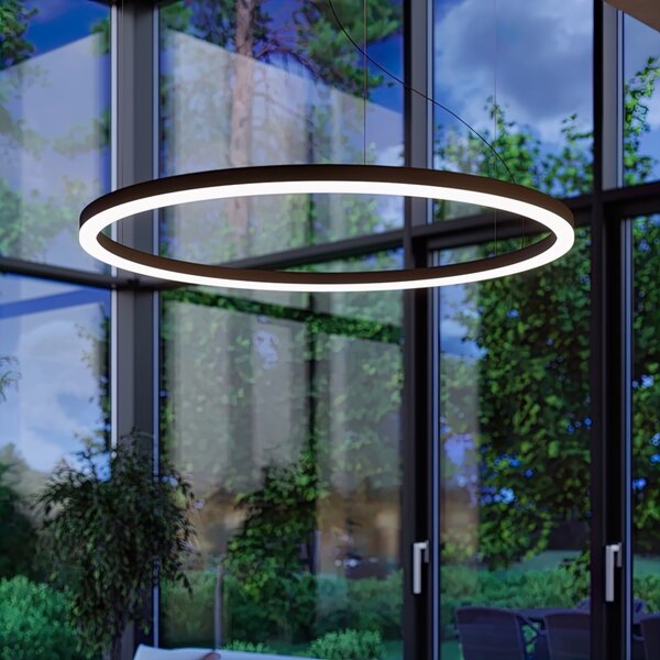 Πολυέλαιος LED Oda, Μαύρος, 3000K, 80x80x120 cm