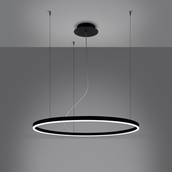 Πολυέλαιος LED Oda, Μαύρος, 3000K, 80x80x120 cm