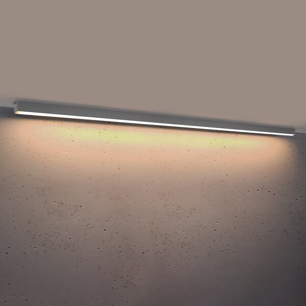 Πλαφονιέρα LED Pinne, Γκρι, 3000K, 200x6x6 cm
